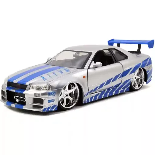 Jada Toys - Halálos iramban: Brian's Nissan Skyline GT-R (R34) fém játékautó 19cm