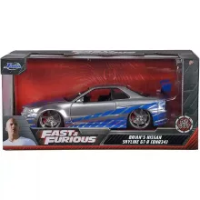 Jada Toys - Halálos iramban: Brian's Nissan Skyline GT-R (R34) fém játékautó 19cm