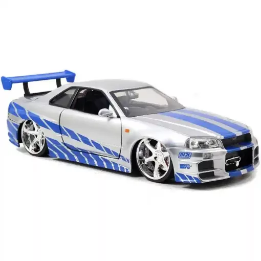 Jada Toys - Halálos iramban: Brian's Nissan Skyline GT-R (R34) fém játékautó 19cm