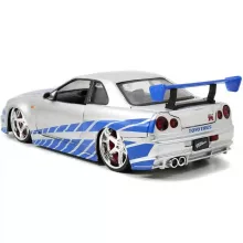 Jada Toys - Halálos iramban: Brian's Nissan Skyline GT-R (R34) fém játékautó 19cm