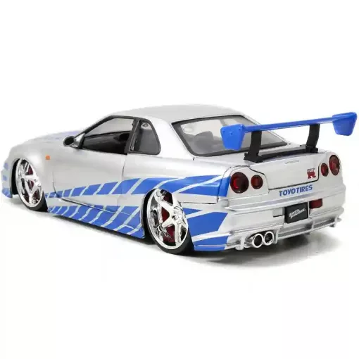 Jada Toys - Halálos iramban: Brian's Nissan Skyline GT-R (R34) fém játékautó 19cm