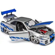 Jada Toys - Halálos iramban: Brian's Nissan Skyline GT-R (R34) fém játékautó 19cm