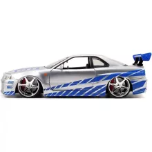 Jada Toys - Halálos iramban: Brian's Nissan Skyline GT-R (R34) fém játékautó 19cm