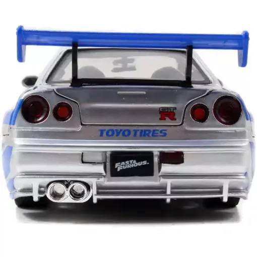 Jada Toys - Halálos iramban: Brian's Nissan Skyline GT-R (R34) fém játékautó 19cm