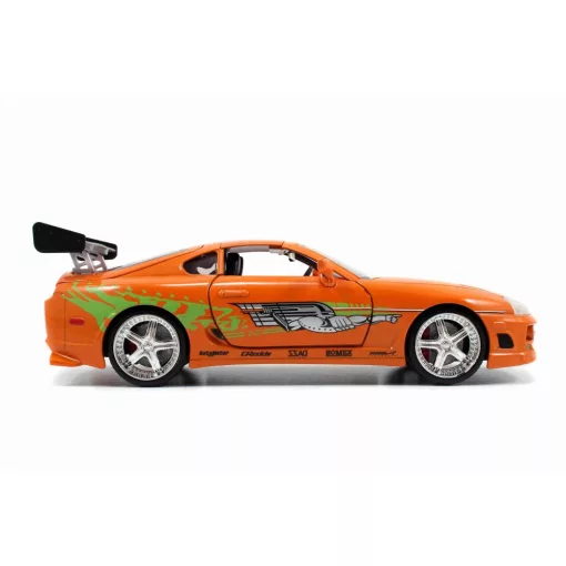 Jada Toys - Halálos iramban: Brian's 1995 Toyota Supra fém játékautó 22cm Brian figurával (253205001)