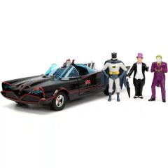   Jada Toys - 1966 Classic Batmobile fém játékautó 23cm figurákkal