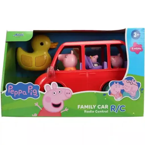 Jada Toys - Peppa Pig: Peppa malac távirányítós RC családi játékautó 18cm