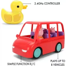 Jada Toys - Peppa Pig: Peppa malac távirányítós RC családi játékautó 18cm