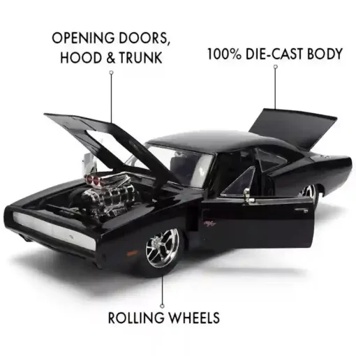 Jada Toys - Halálos iramban: 1970 Dodge Charger fém játékautó 20cm