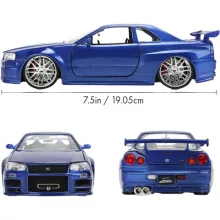 Jada Toys - Halálos iramban: Brian's Nissan Skyline GT-R (R34) fém játékautó 19cm