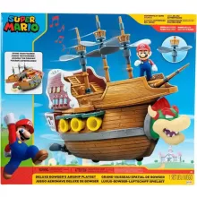 Super Mario - Bowser interaktív léghajója játékszett Mario figurával