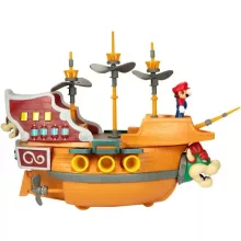 Super Mario - Bowser interaktív léghajója játékszett Mario figurával