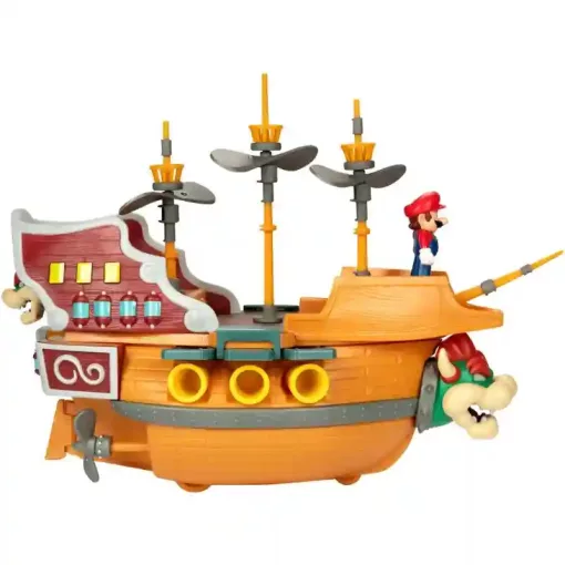 Super Mario - Bowser interaktív léghajója játékszett Mario figurával