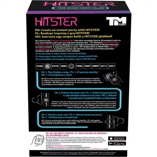 Hitster zenés party társasjáték