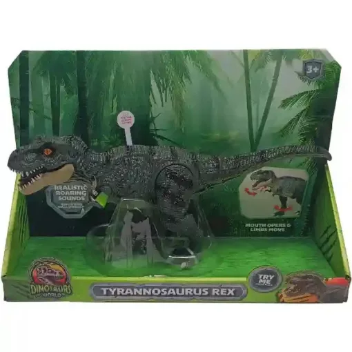 Dinosaurs World Tyrannosaurus Rex dino figura fénnyel és hanggal 36cm