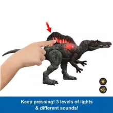Mattel Jurassic World Spinosaurus dino figura fénnyel és hanggal 55cm