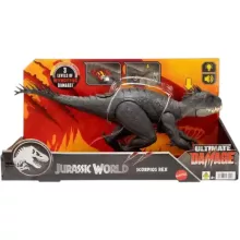 Mattel Jurassic World Scorpios Rex dino figura fénnyel és hanggal 37cm