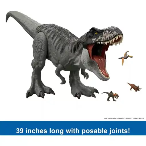 Mattel Jurassic World: Újjászületés Tyrannosaurus Rex óriás dino figura 99cm, Rebirth