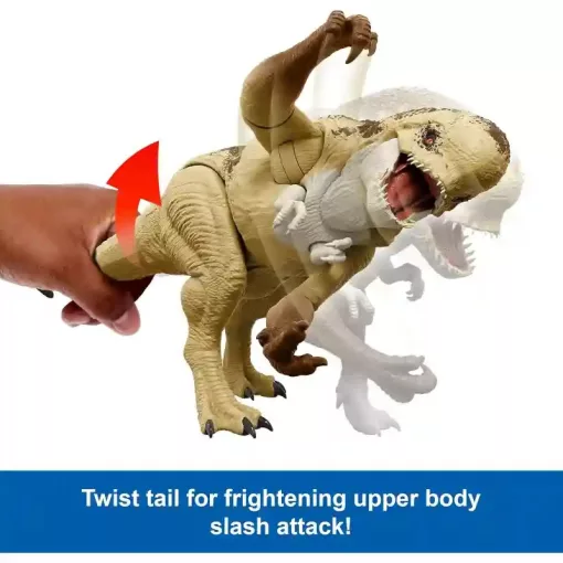 Mattel Jurassic World: Újjászületés Distortus Rex dino figura hanggal és mozgással 50cm, Rebirth