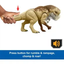 Mattel Jurassic World: Újjászületés Distortus Rex dino figura hanggal és mozgással 50cm, Rebirth