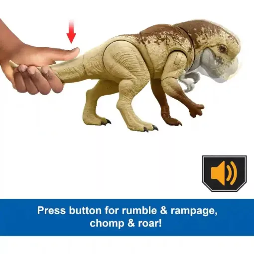 Mattel Jurassic World: Újjászületés Distortus Rex dino figura hanggal és mozgással 50cm, Rebirth
