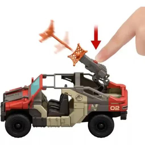 Mattel Jurassic World: Újjászületés Velociraptor dino elfogása terepjáróval, Rebirth