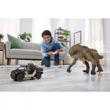 Mattel Jurassic World: Újjászületés RC távirányítós Distortus Rex dino figura és terepjáró, Rebirth