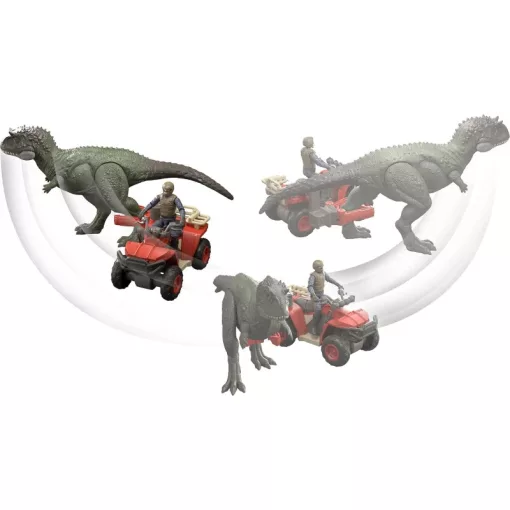Mattel Jurassic World Dinoszaurusz-befogó quad játékszett, Survival