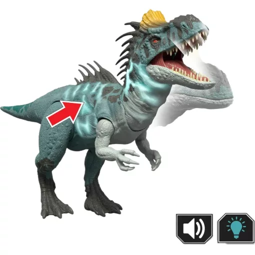 Mattel Jurassic World Cryolophosaurus interaktív dinó figura 32cm, Survival