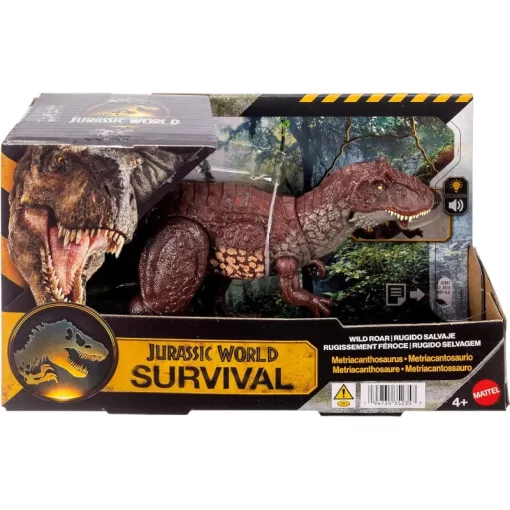 Mattel Jurassic World Metriacanthosaurus dino figura fénnyel és hanggal 32cm, Survival