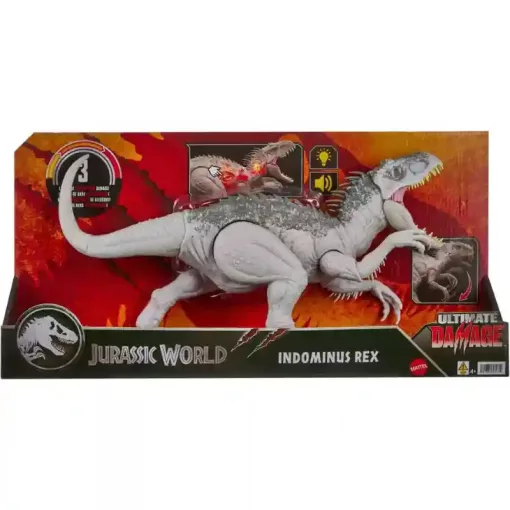 Mattel Jurassic World Indominus Rex dino figura fénnyel és hanggal 45cm