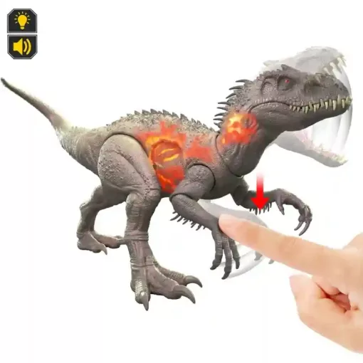 Mattel Jurassic World Indominus Rex dino figura fénnyel és hanggal 45cm