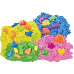   Magic Sand - 4 az 1-ben csillámos kinetikus homok játékkészlet formákkal