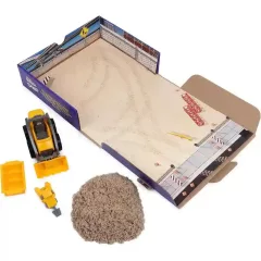   Kinetic Sand - 2 az 1-ben kinetikus homok építőkészlet buldózerrel