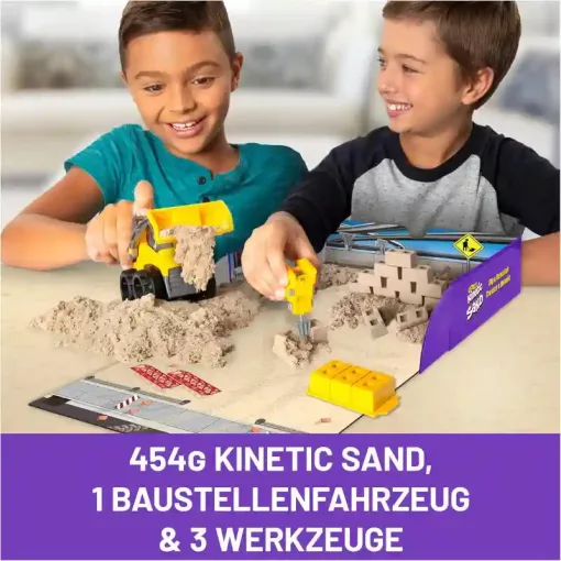 Kinetic Sand - 2 az 1-ben kinetikus homok építőkészlet buldózerrel
