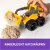   Kinetic Sand - 2 az 1-ben kinetikus homok építőkészlet buldózerrel