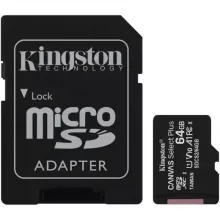 KINGSTON Canvas Select Plus MicroSDXC 64GB UHS-I U1 (Class 10) memóriakártya + adapter