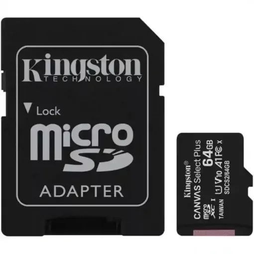KINGSTON Canvas Select Plus MicroSDXC 64GB UHS-I U1 (Class 10) memóriakártya + adapter