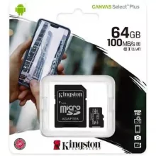KINGSTON Canvas Select Plus MicroSDXC 64GB UHS-I U1 (Class 10) memóriakártya + adapter