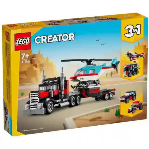 Lego Creator 31146 Platós kamion és helikopter
