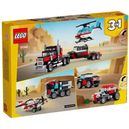Lego Creator 31146 Platós kamion és helikopter