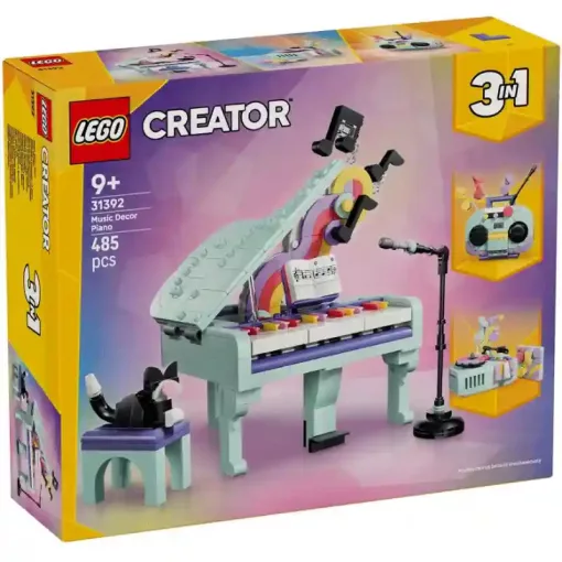 LEGO® Creator 31392 Zongora cicával (magnó, lemezjátszó)
