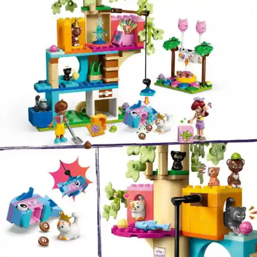 Lego Friends 42666 Születésnapi cicazsúr és lombház cicáknak