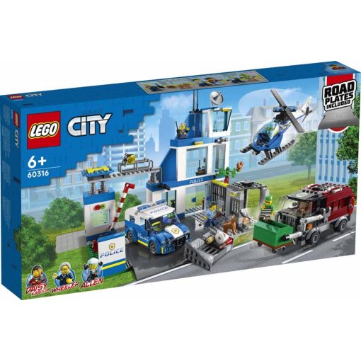 Lego City 60316 Rendőrkapitányság rendőrautóval és helikopterrel