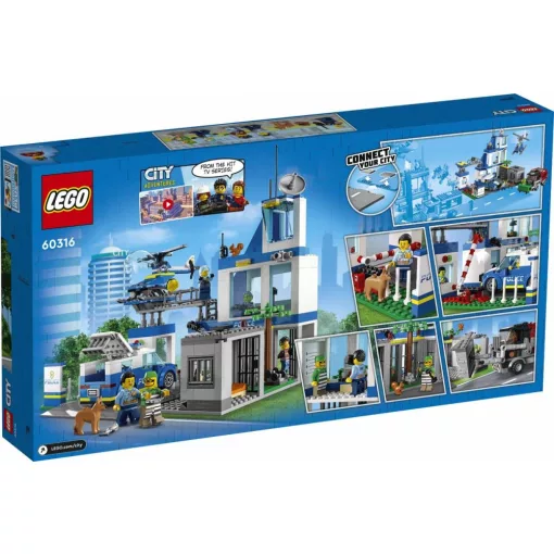 Lego City 60316 Rendőrkapitányság rendőrautóval és helikopterrel