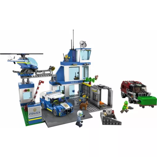 Lego City 60316 Rendőrkapitányság rendőrautóval és helikopterrel