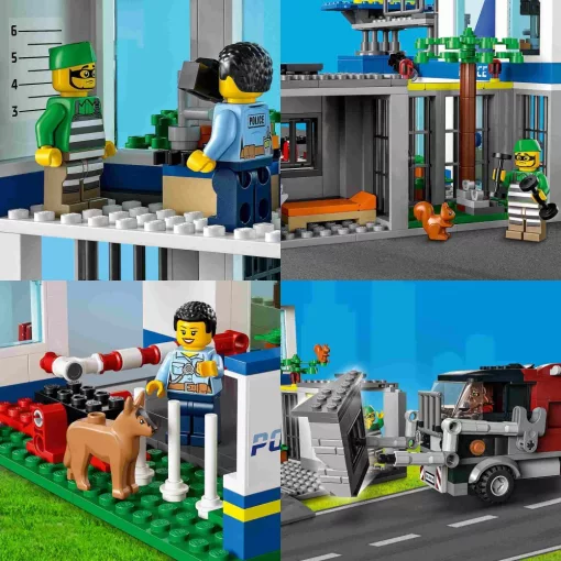 Lego City 60316 Rendőrkapitányság rendőrautóval és helikopterrel