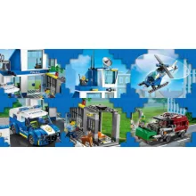 Lego City 60316 Rendőrkapitányság rendőrautóval és helikopterrel