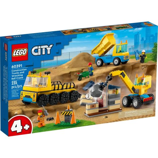 Lego City 60391 Építőipari teherautók és bontógolyós daru