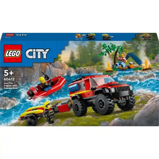 Lego City 60412 4x4 Tűzoltóautó mentőcsónakkal